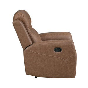 Elara Polished Microfiber Manual Reclining Chair