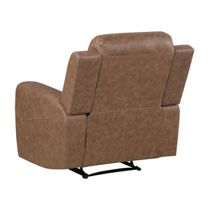 Elara Polished Microfiber Manual Reclining Chair