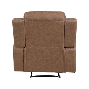 Elara Polished Microfiber Manual Reclining Chair