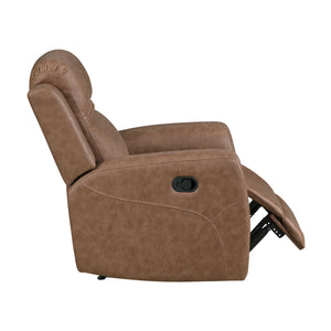 Elara Polished Microfiber Manual Reclining Chair