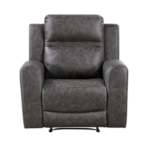 Elara Polished Microfiber Manual Reclining Chair