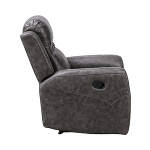 Elara Polished Microfiber Manual Reclining Chair