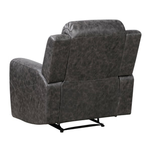 Elara Polished Microfiber Manual Reclining Chair