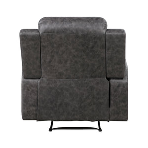 Elara Polished Microfiber Manual Reclining Chair