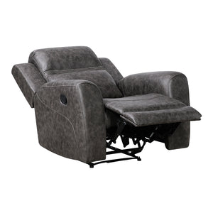 Elara Polished Microfiber Manual Reclining Chair