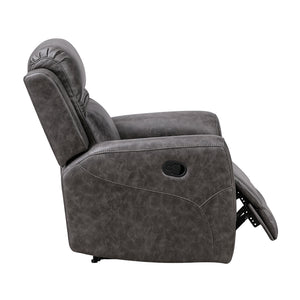 Elara Polished Microfiber Manual Reclining Chair