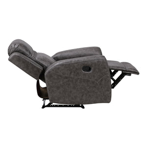 Elara Polished Microfiber Manual Reclining Chair