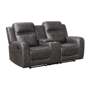 Elara 2-Piece Polished Microfiber Manual Reclining Sofa Set