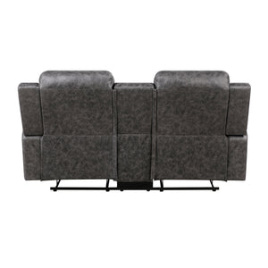 Elara 2-Piece Polished Microfiber Manual Reclining Sofa Set