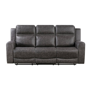 Elara 2-Piece Polished Microfiber Manual Reclining Sofa Set