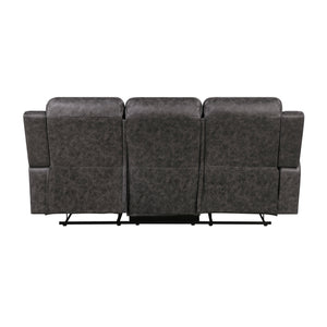 Elara 2-Piece Polished Microfiber Manual Reclining Sofa Set