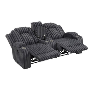 Brynda 2-Piece Corduroy Fabric Manual Reclining Sofa Set