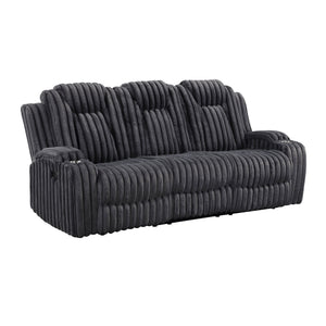 Brynda 3-Piece Corduroy Fabric Manual Reclining Sofa Set