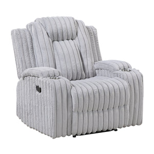 Brynda Corduroy Fabric Reclining Chair with Cup Holders
