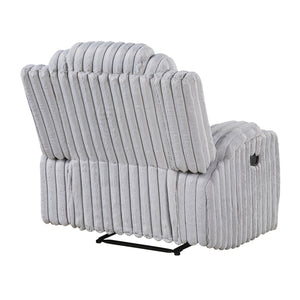 Brynda Corduroy Fabric Reclining Chair with Cup Holders
