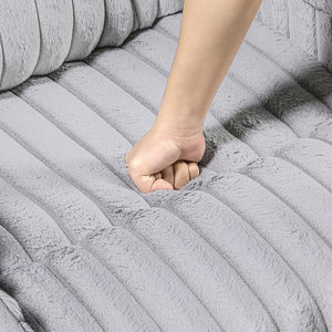 Brynda Corduroy Fabric Reclining Chair with Cup Holders