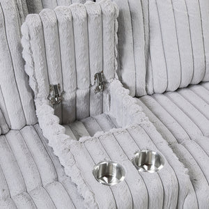 Brynda 3-Piece Corduroy Fabric Manual Reclining Sofa Set