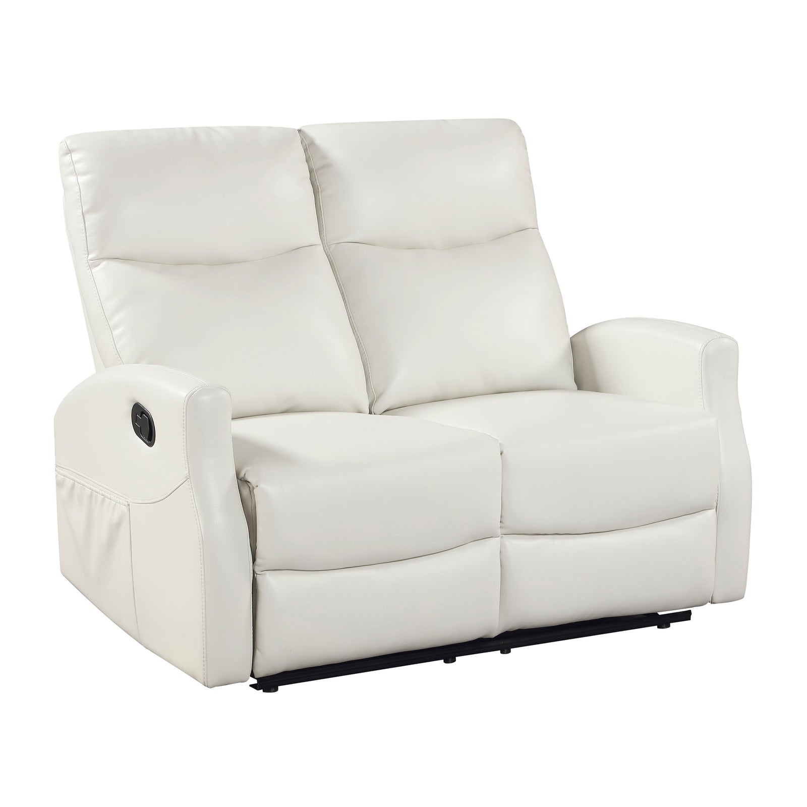 Centralia Faux Leather Manual Double Reclining Loveseat