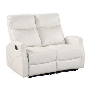 Centralia Faux Leather Manual Double Reclining Loveseat
