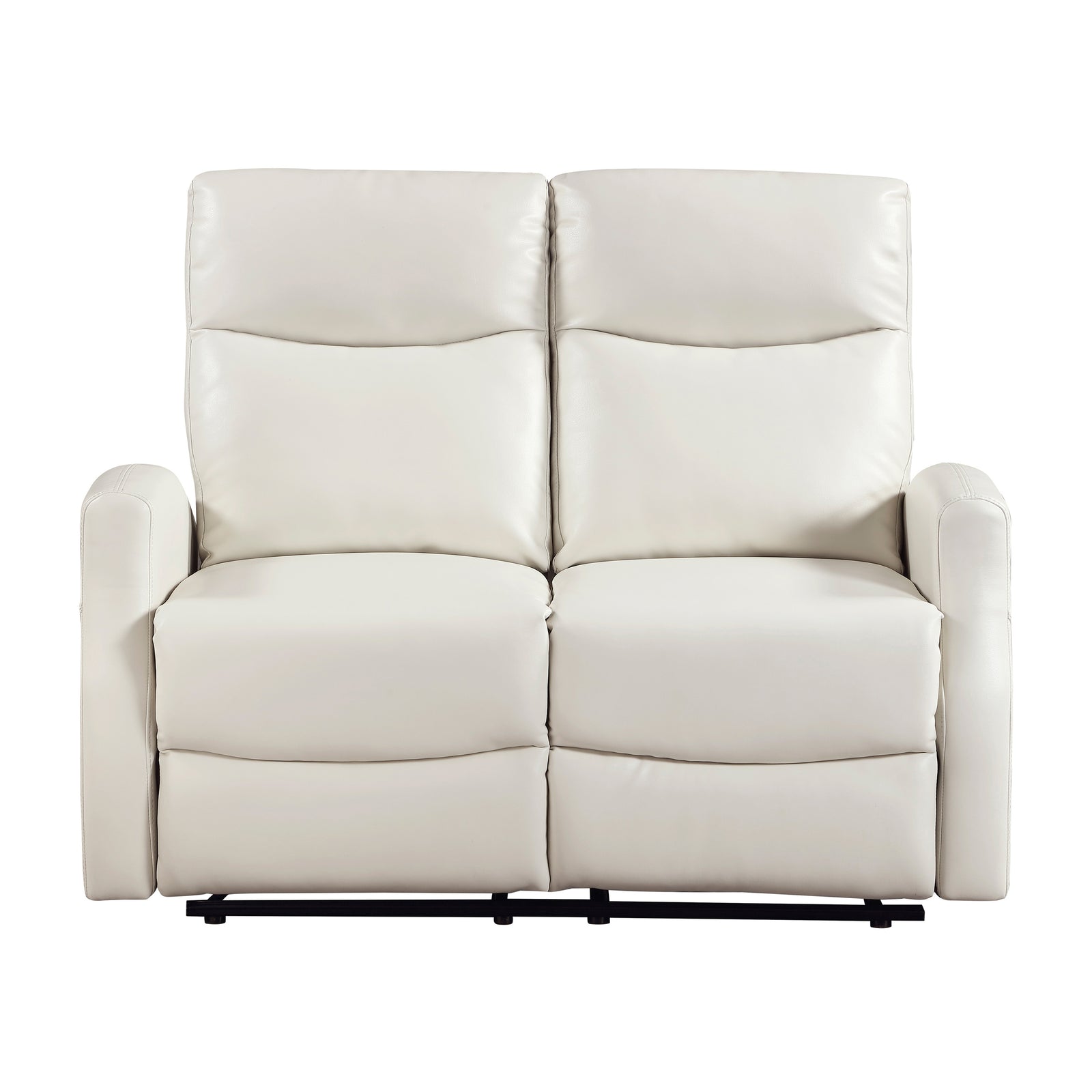 Centralia Faux Leather Manual Double Reclining Loveseat