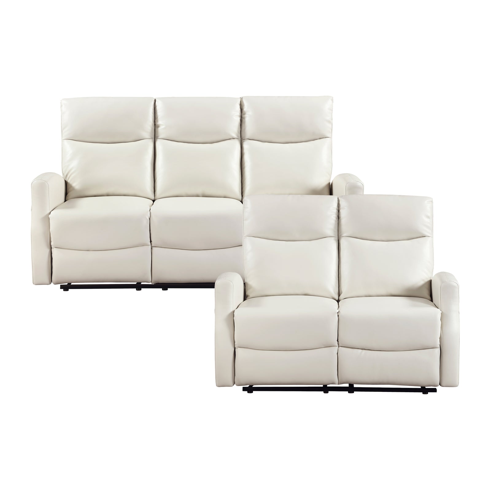 Centralia 2-Piece Faux Leather Manual Reclining Sofa Set