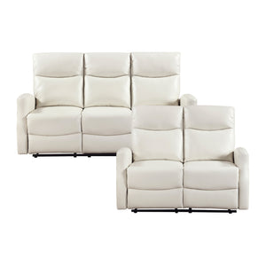 Centralia 2-Piece Faux Leather Manual Reclining Sofa Set