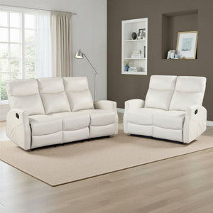 Centralia 2-Piece Faux Leather Manual Reclining Sofa Set