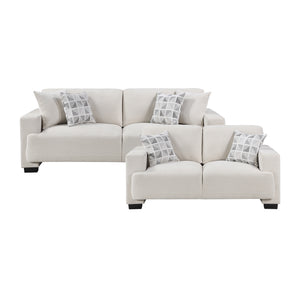 Orbis 2-Piece Chenille Fabric Living Room Sofa set