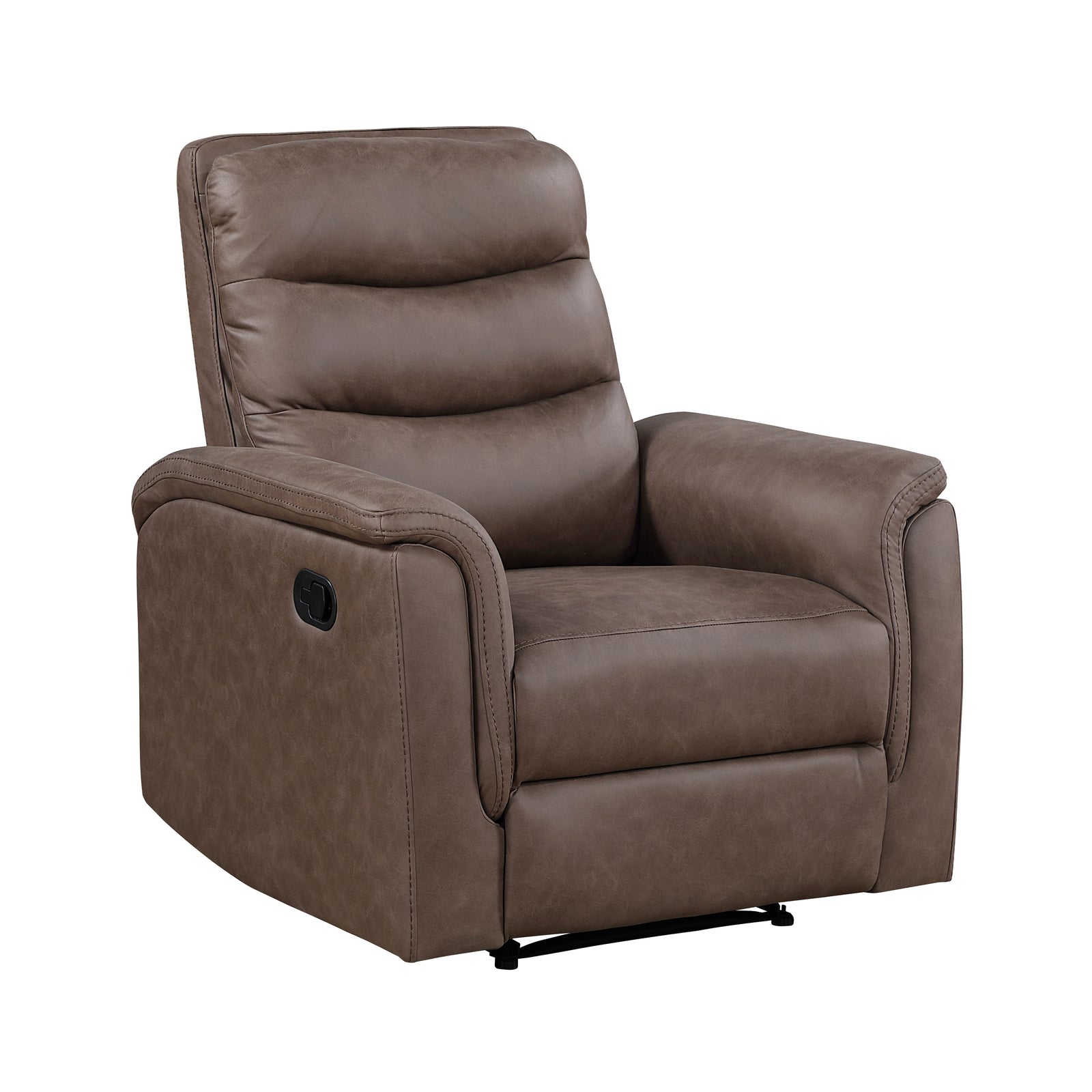 Vero Polished Microfiber Manual Reclining Chair