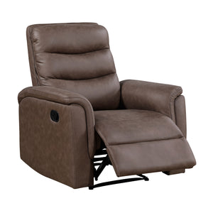 Vero Polished Microfiber Manual Reclining Chair