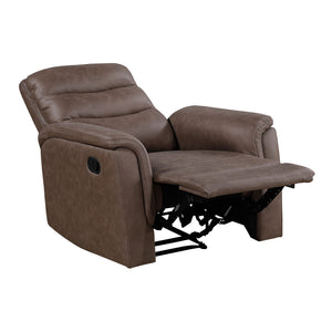 Vero Polished Microfiber Manual Reclining Chair