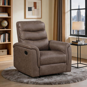 Vero Polished Microfiber Manual Reclining Chair