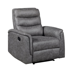 Vero Polished Microfiber Manual Reclining Chair