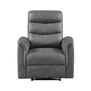Vero Polished Microfiber Manual Reclining Chair