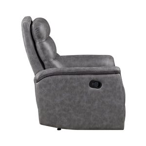 Vero Polished Microfiber Manual Reclining Chair