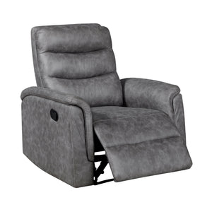 Vero Polished Microfiber Manual Reclining Chair