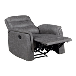 Vero Polished Microfiber Manual Reclining Chair