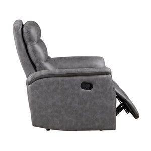 Vero Polished Microfiber Manual Reclining Chair