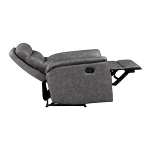 Vero Polished Microfiber Manual Reclining Chair