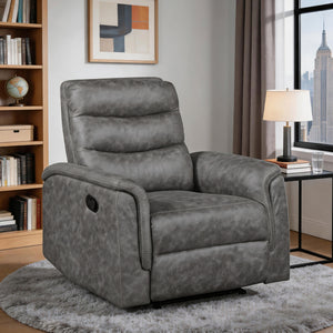 Vero Polished Microfiber Manual Reclining Chair