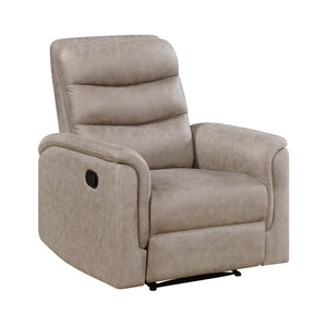 Vero Polished Microfiber Manual Reclining Chair