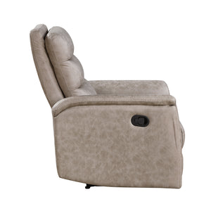 Vero Polished Microfiber Manual Reclining Chair