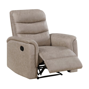 Vero Polished Microfiber Manual Reclining Chair