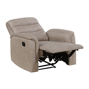 Vero Polished Microfiber Manual Reclining Chair