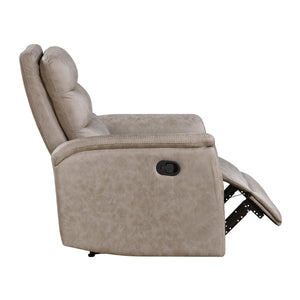 Vero Polished Microfiber Manual Reclining Chair