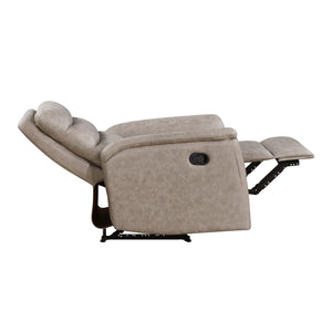 Vero Polished Microfiber Manual Reclining Chair