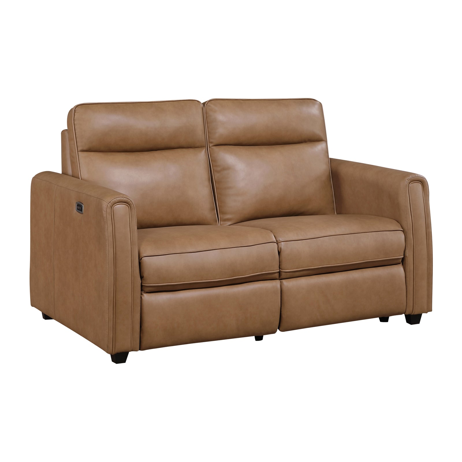 Orlin 2-Piece Faux Leather Living Room Sofa Set with Rounded Track Arms