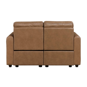 Orlin 2-Piece Faux Leather Living Room Sofa Set with Rounded Track Arms
