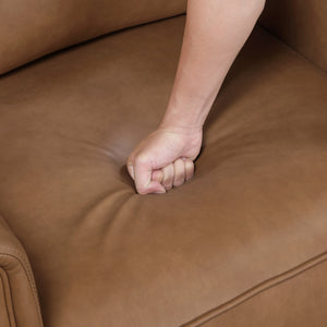 Orlin Faux Leather Power Double Reclining Loveseat with Rounded Track Arms