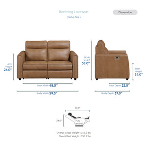 Orlin 2-Piece Faux Leather Living Room Sofa Set with Rounded Track Arms